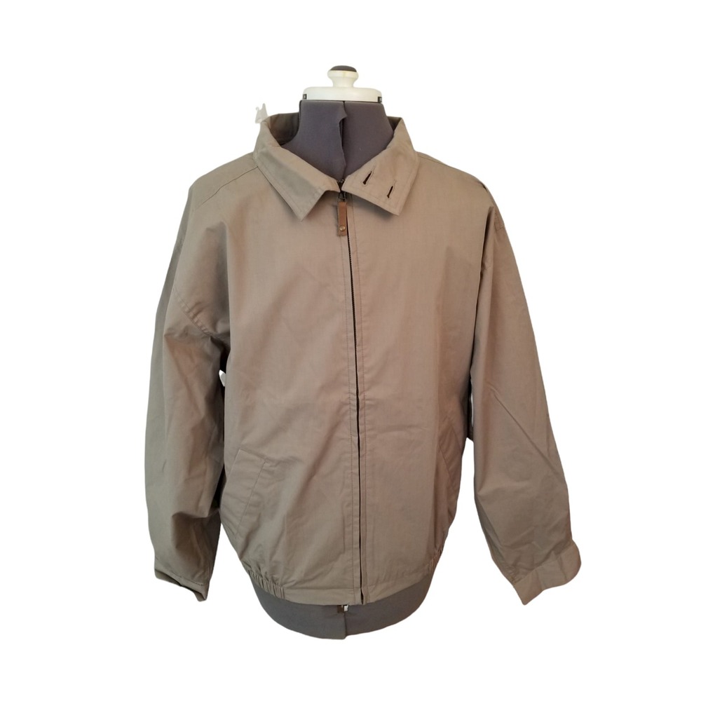 California Outwear Beige Men's Jacket Full Zip Size L, pit to pit 26 in NWT